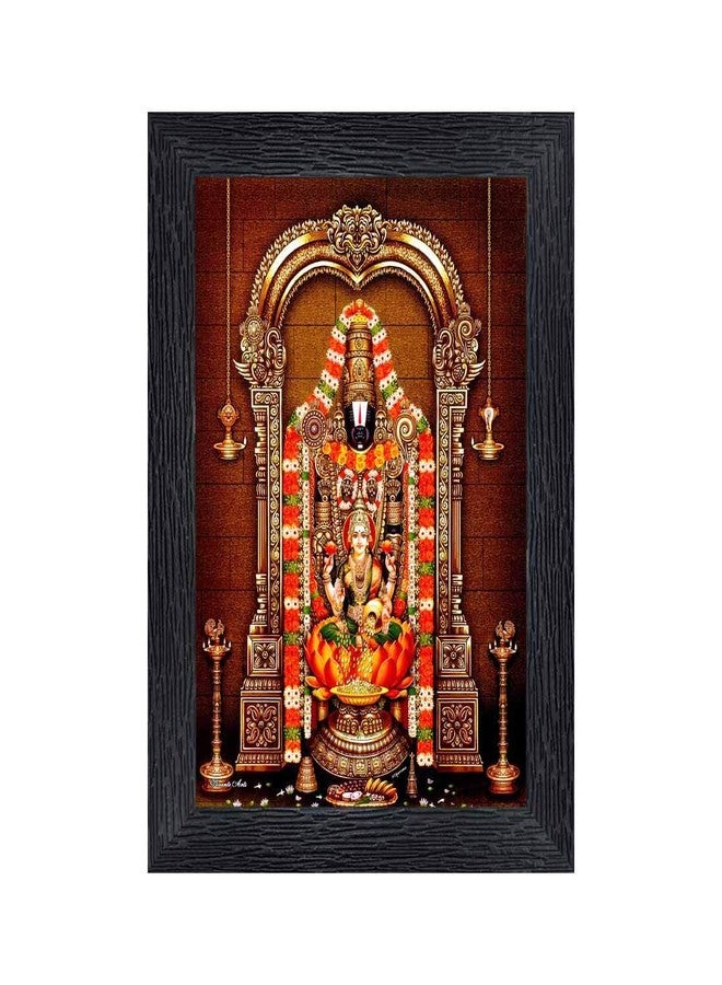 pnf Poster n Frames Tirupati Balaji Wooden Photo Frame With Acrylic Sheet|Pooja|Daily Worship Routines|Home Walls & Decoration (Multicolour,8x6inch)-22583 - Image 1
